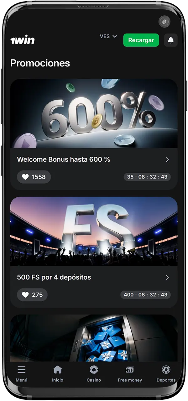 Activa la promoción en la aplicación 1win y obtén bonificaciones adicionales.