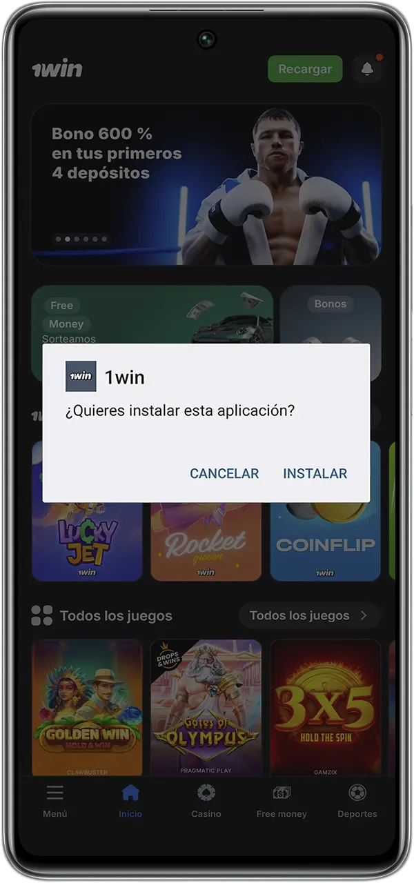 Instala la aplicación 1win en Android y empieza a ganar.