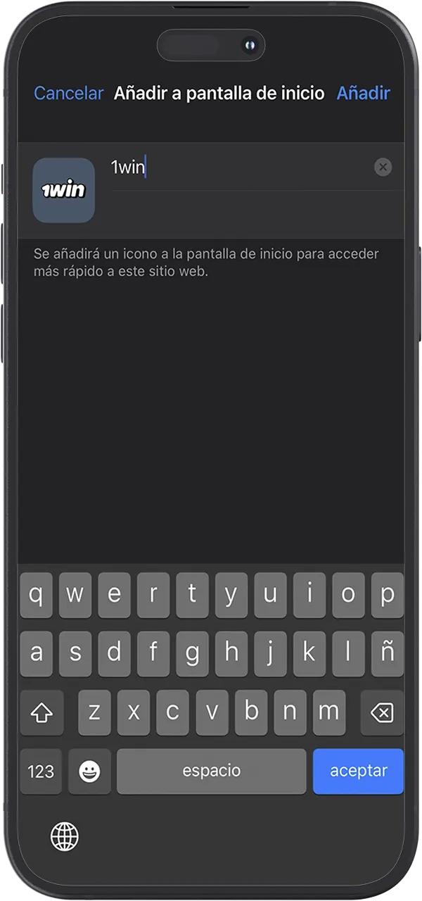 Configura la aplicación 1win en tu teléfono y juega cómodamente.