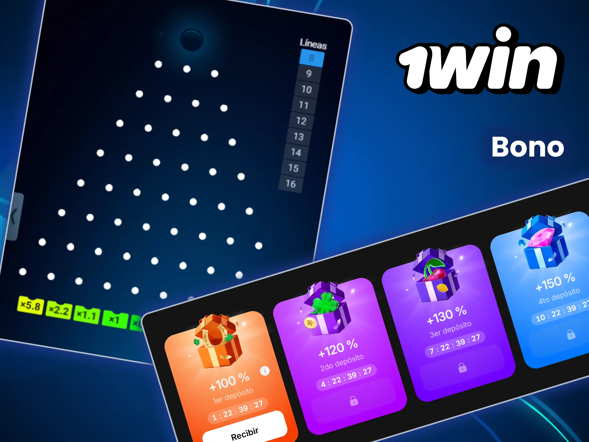 Obtén bonificaciones y juega a Plinko 1win.