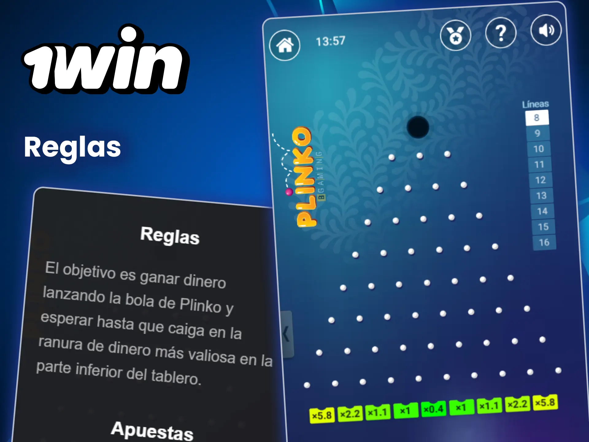 Aprende las reglas del juego Plinko 1win.