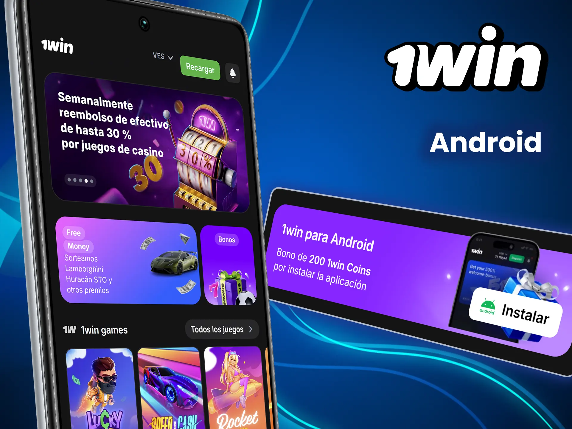 Descarga 1win game para Android y empieza a ganar.