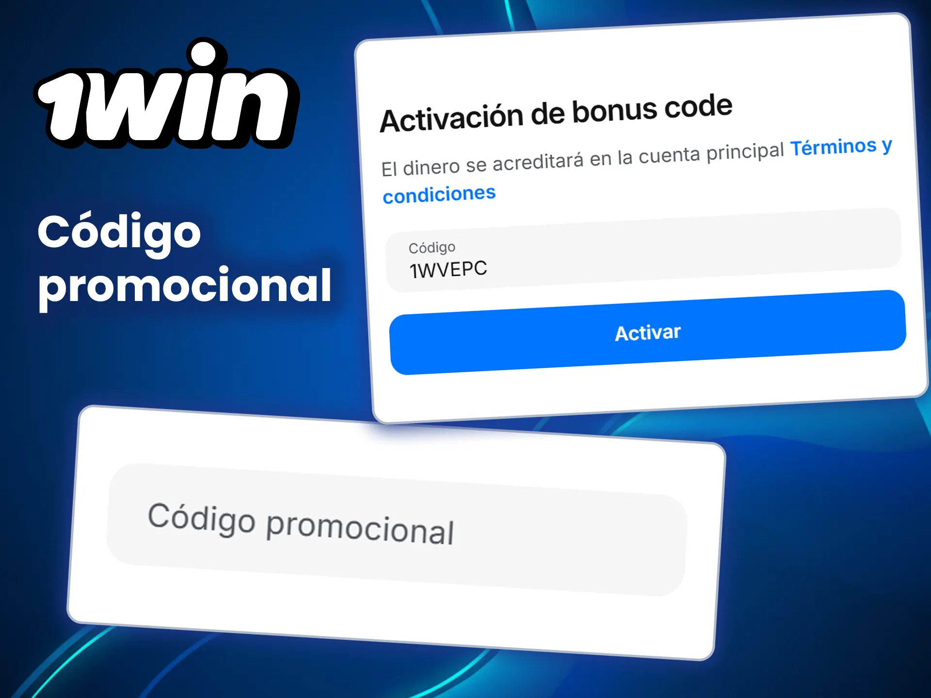 Introduce el código promocional 1win oficial y obtén bonificaciones adicionales.