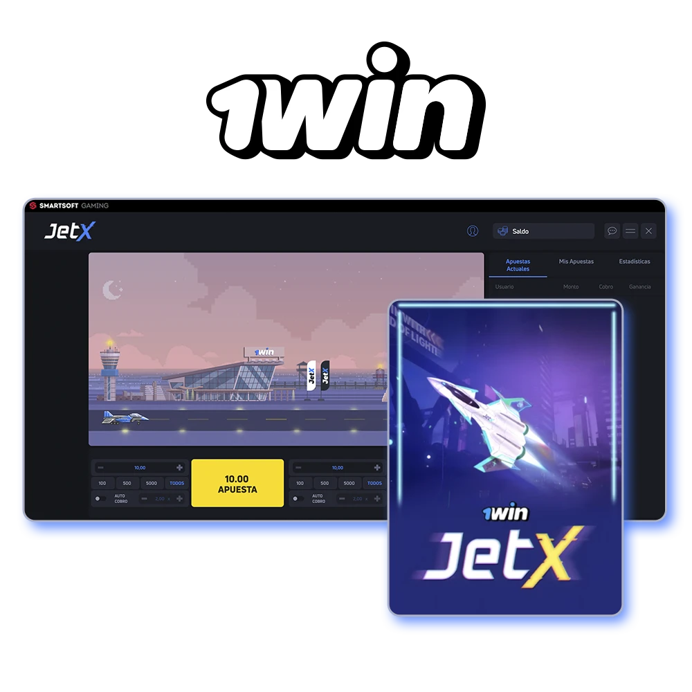Alto rendimiento y pagos instantáneos, todo esto es lo que ofrece el juego JetX del casino 1Win.