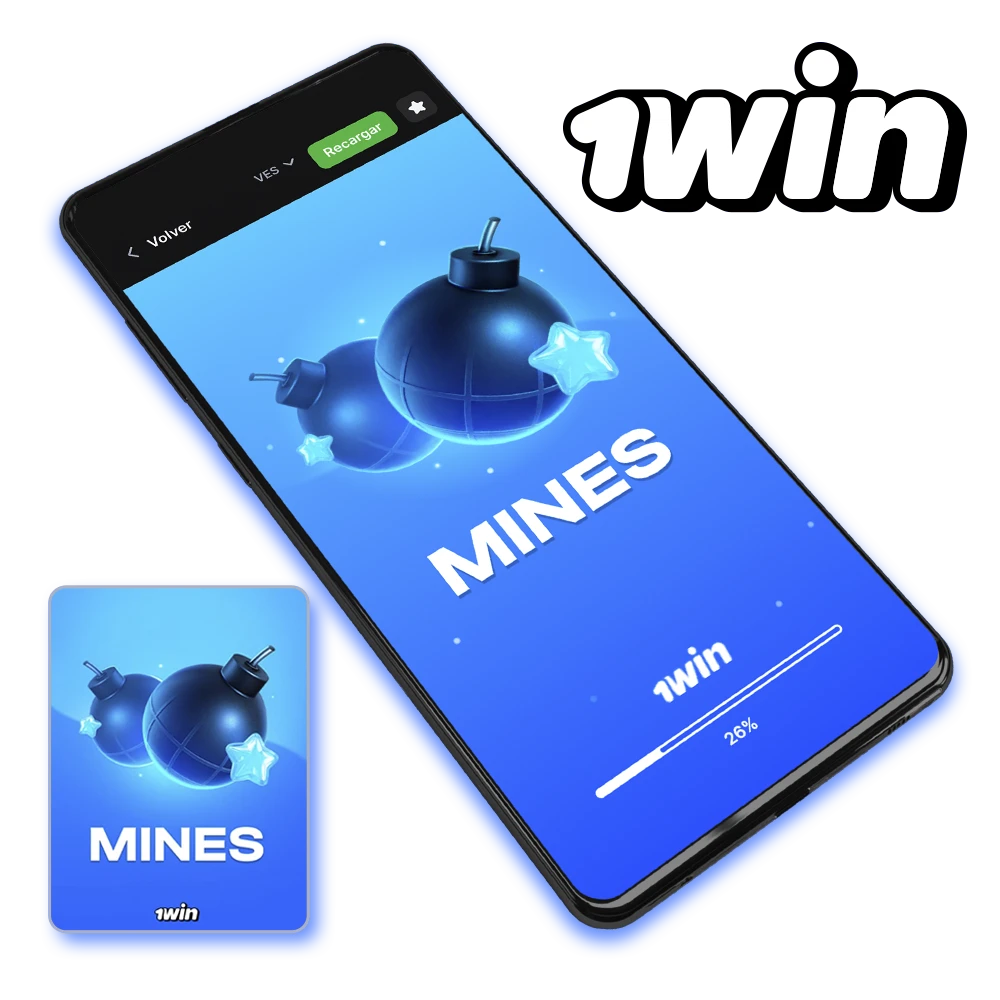 Juega a Mines del casino 1Win desde cualquier parte del mundo utilizando la aplicación.