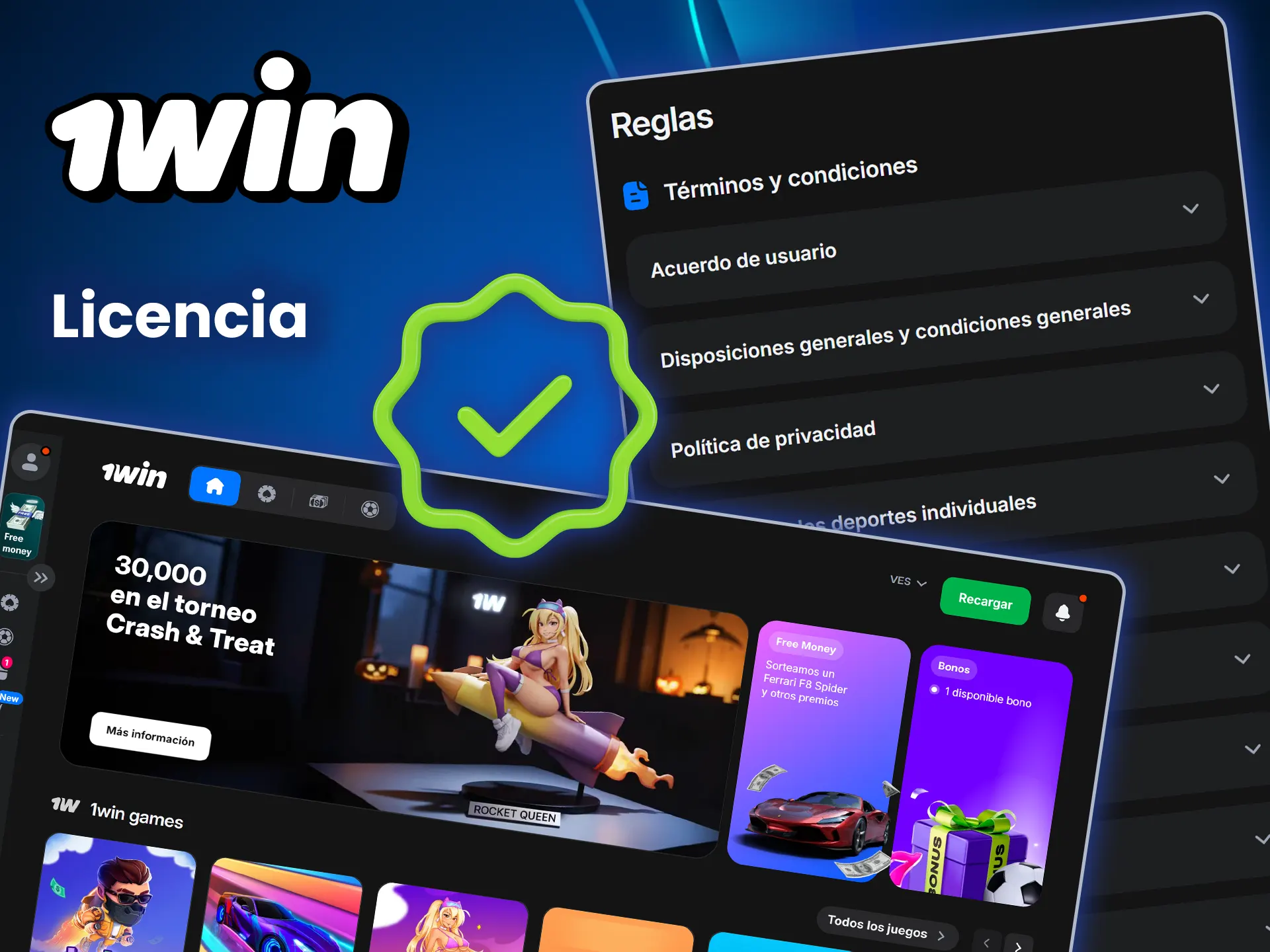 Infórmese sobre la licencia y la fiabilidad de la plataforma 1win.