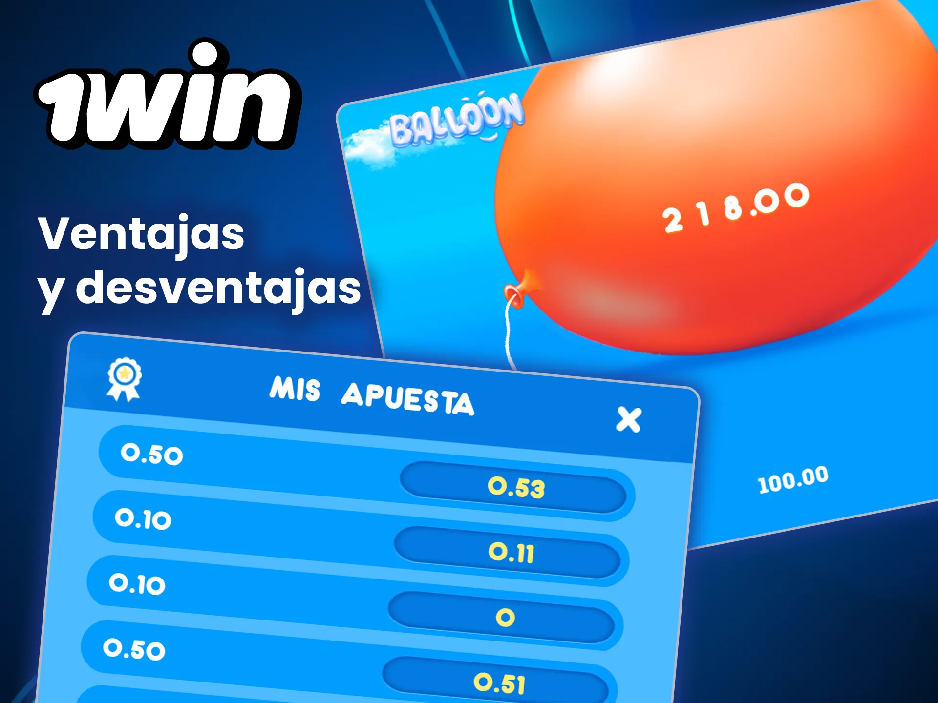 En el juego Balloon te esperan cuotas ventajosas y condiciones justas de 1win.