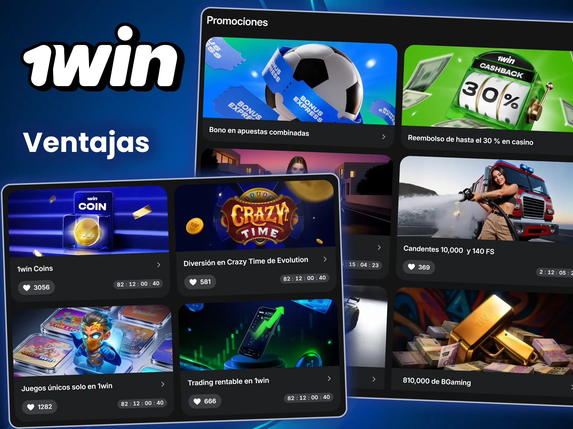 Consulte todas las ventajas de los bonos de 1win.