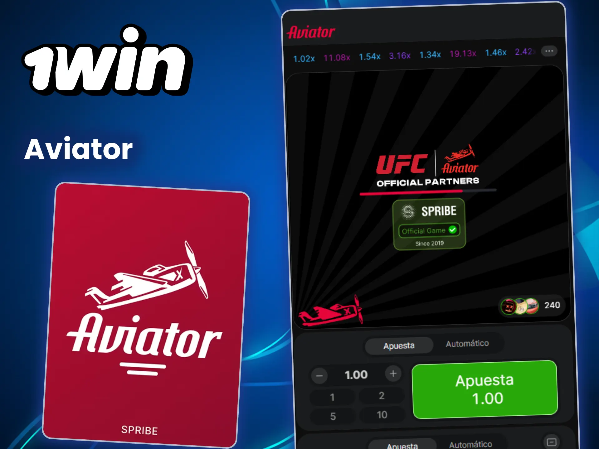Regístrese y tenga la oportunidad de ganar en el juego Aviator en la plataforma 1win.