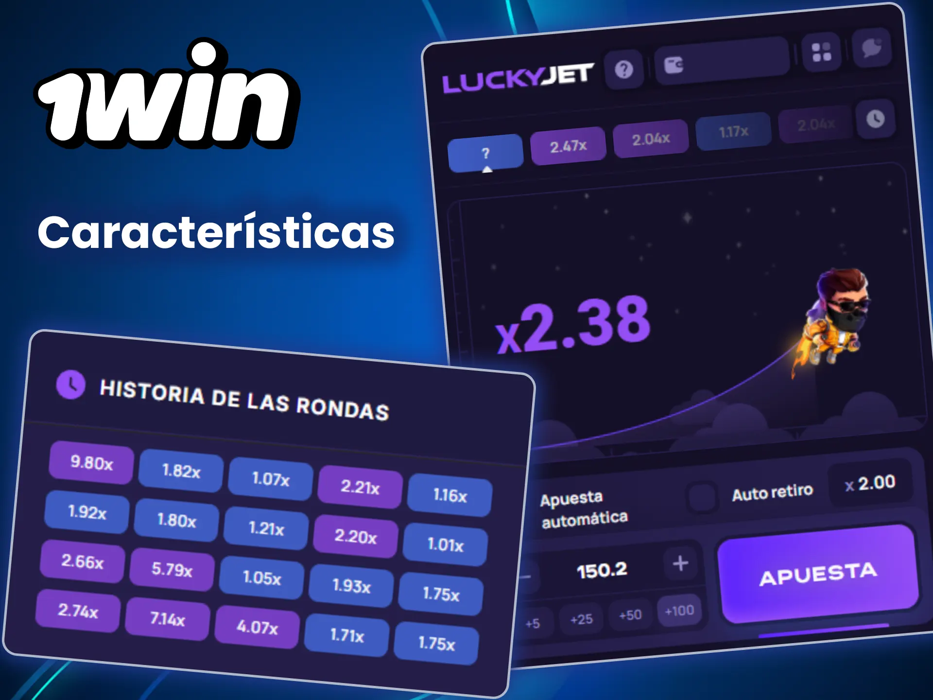 Descubre las características únicas de Lucky Jet en el casino 1win.