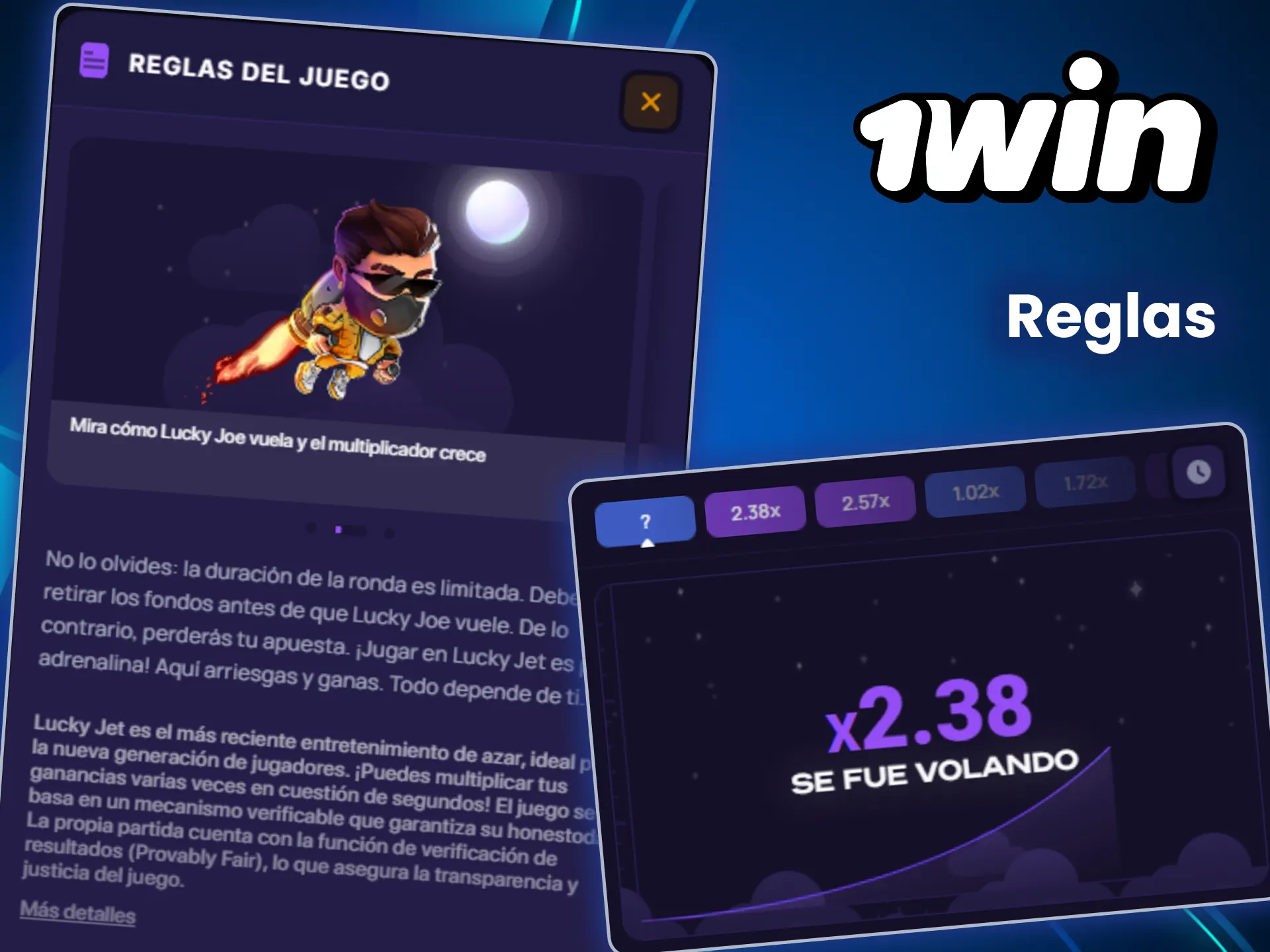 Estudia las reglas de Lucky Jet en 1win y empieza a ganar.