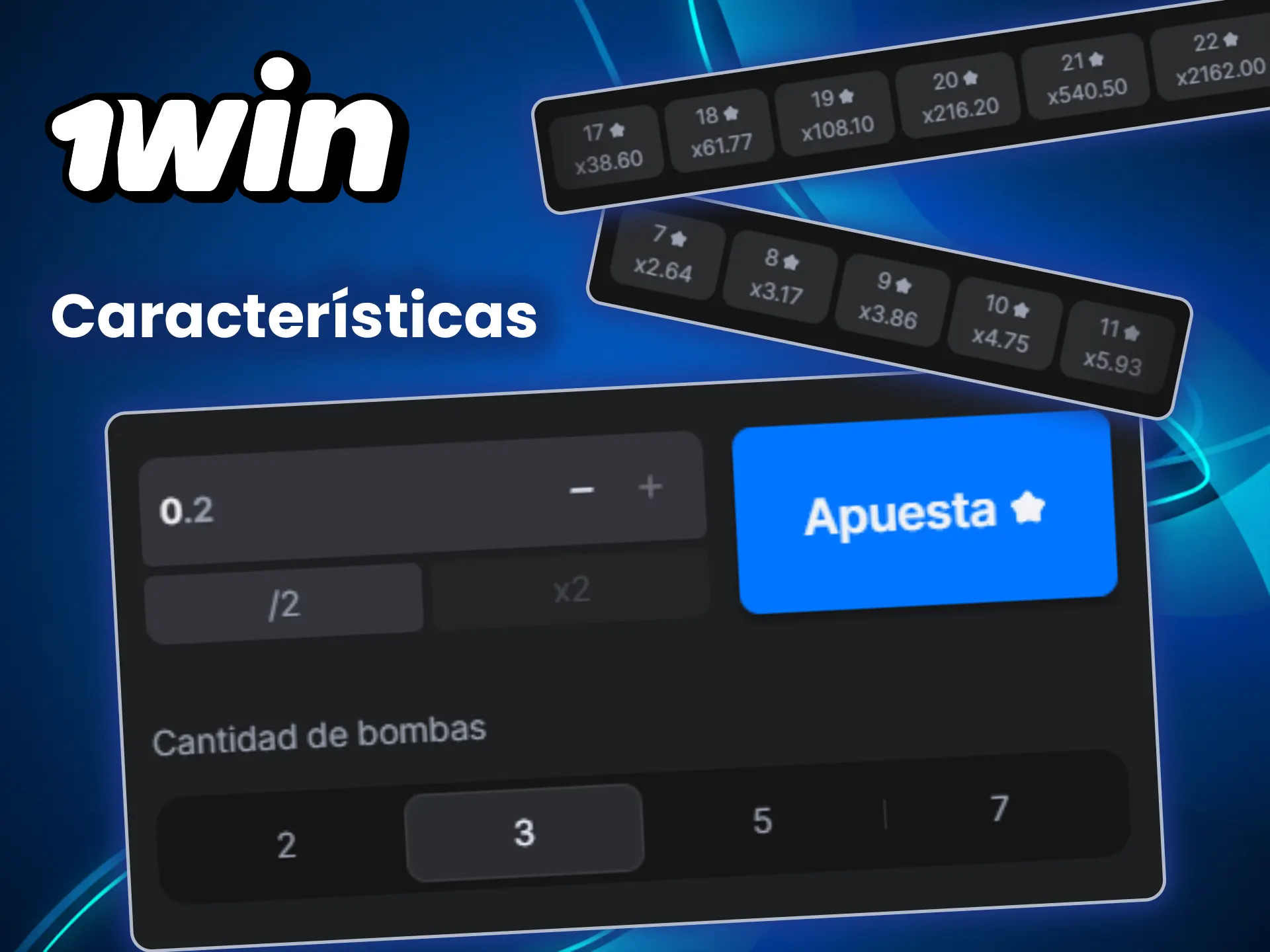Echa un vistazo a las características del juego Mines en 1win y elige tu estrategia.