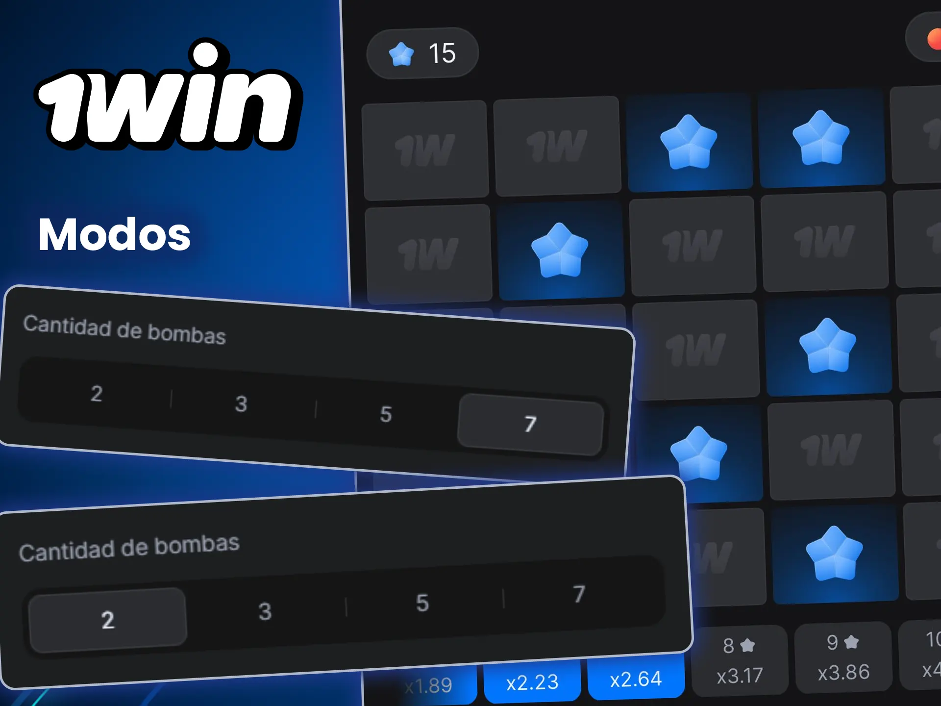 Haz un depósito y prueba suerte en el juego Mines del casino 1win.
