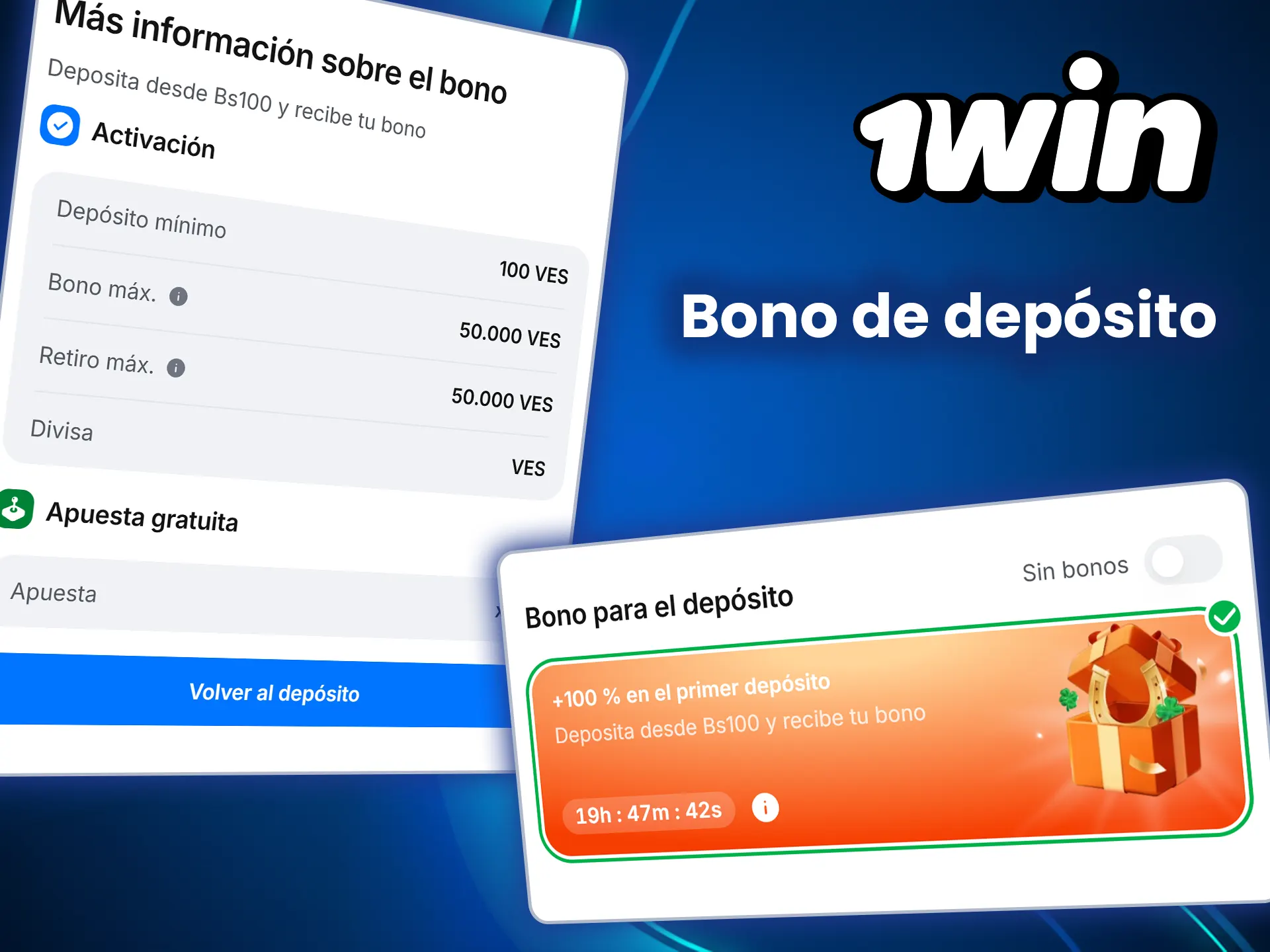 Realice un depósito y obtenga un bono en 1win.