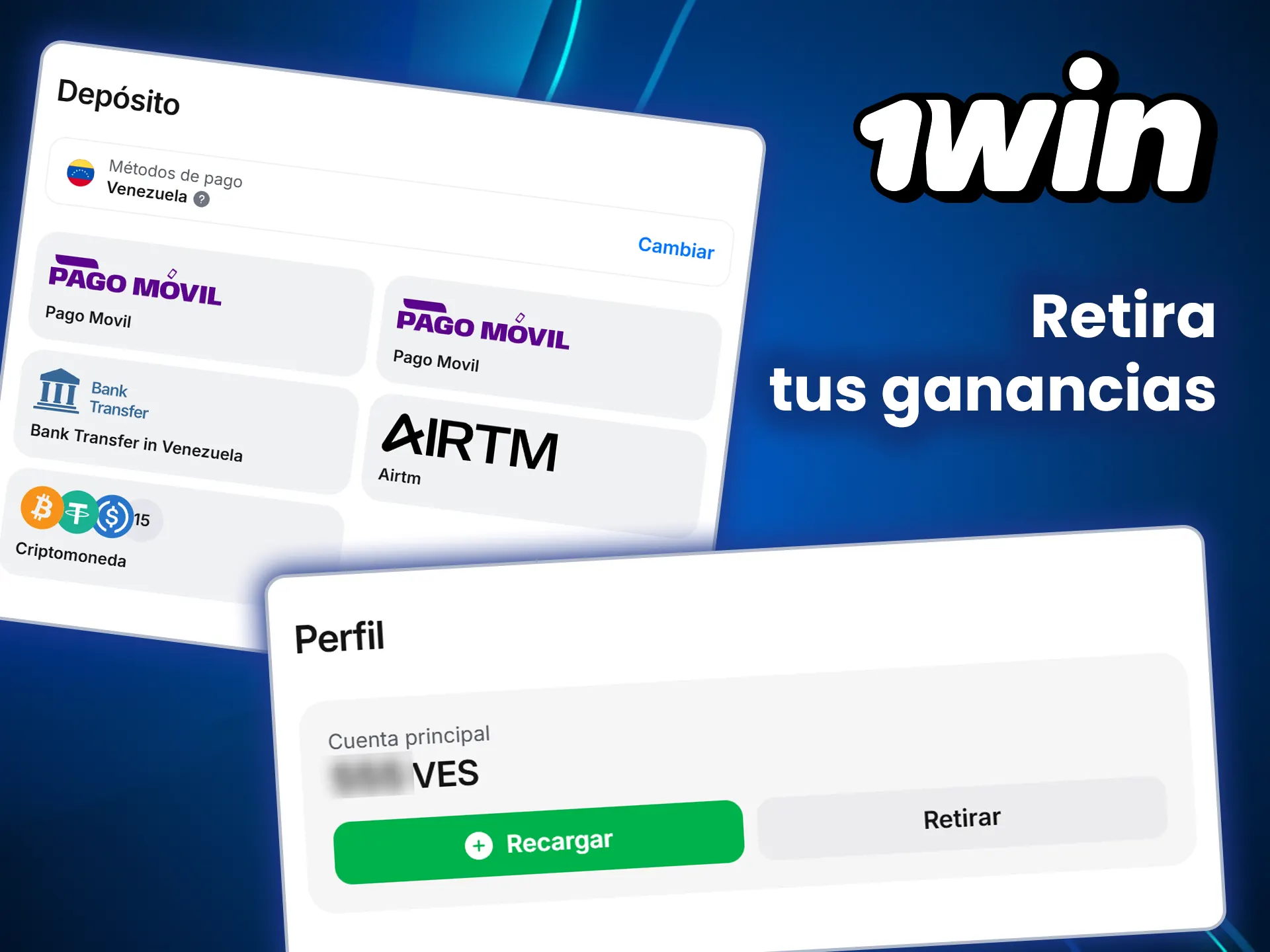 Retira tus ganancias de forma rápida y segura en 1win.