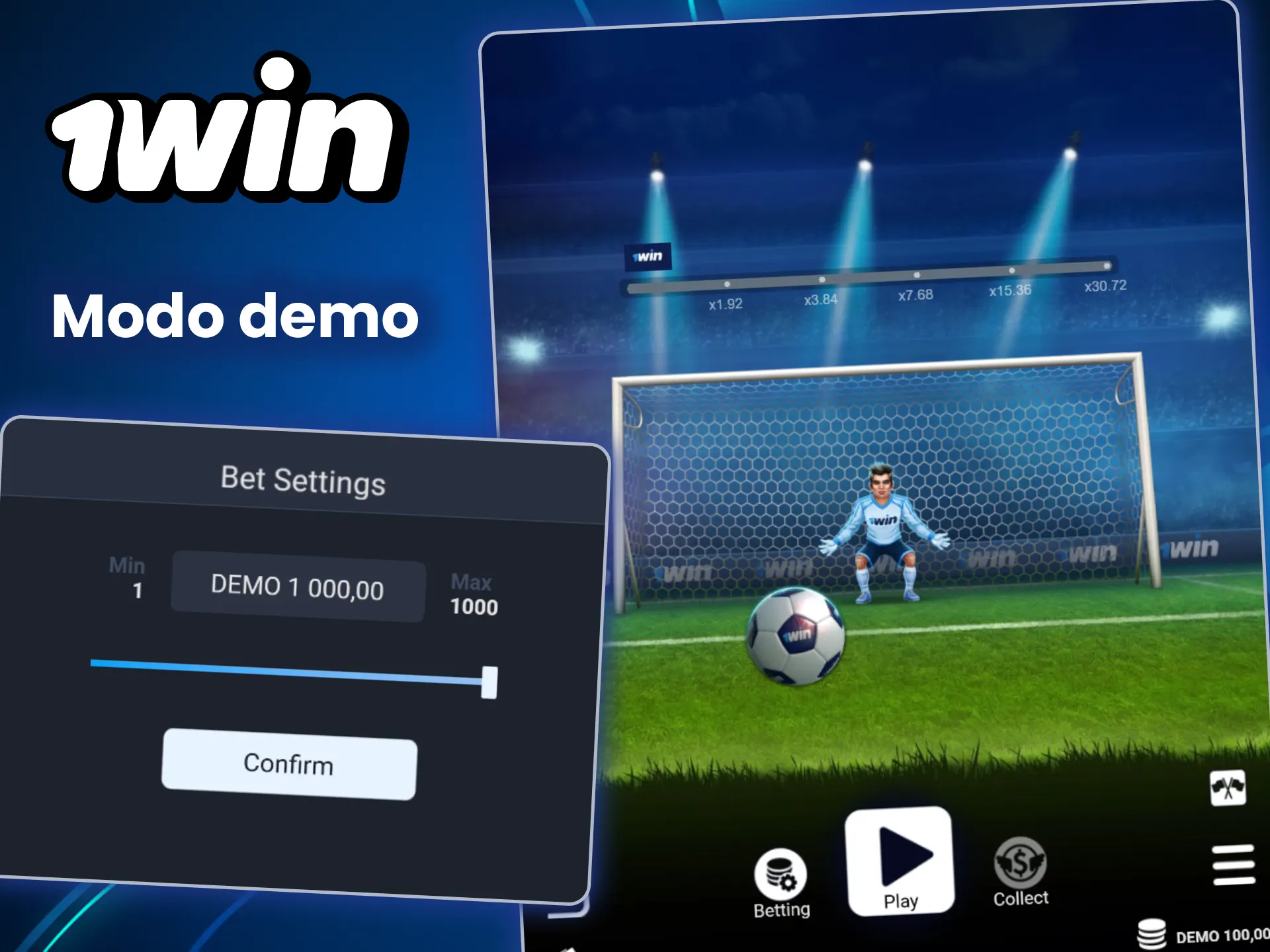 Inicie el modo demo Penalty Shoot-Out y practique sin riesgo en 1win.