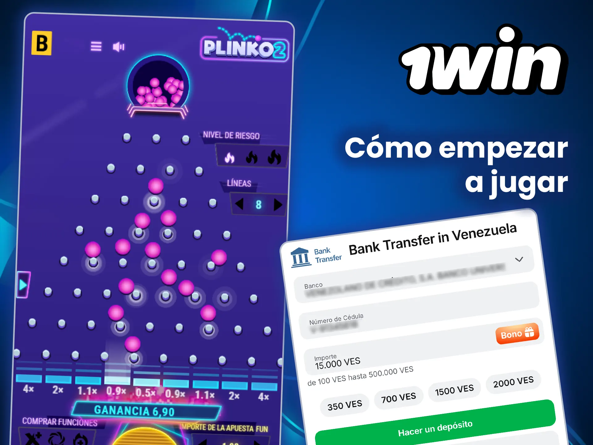 Descubre cómo empezar a jugar a Plinko en 1win.