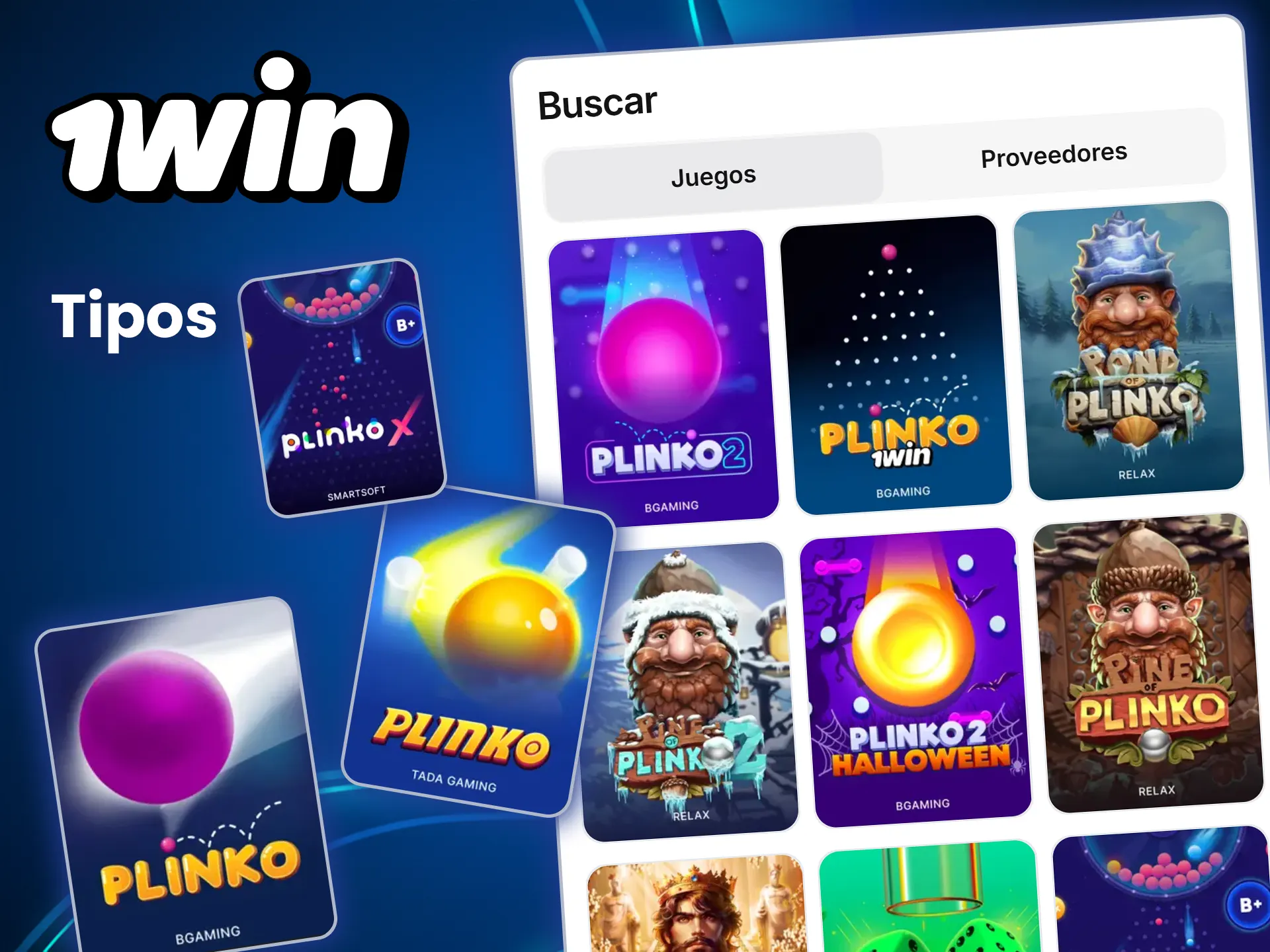 Descubre los diferentes juegos de Plinko en 1win.