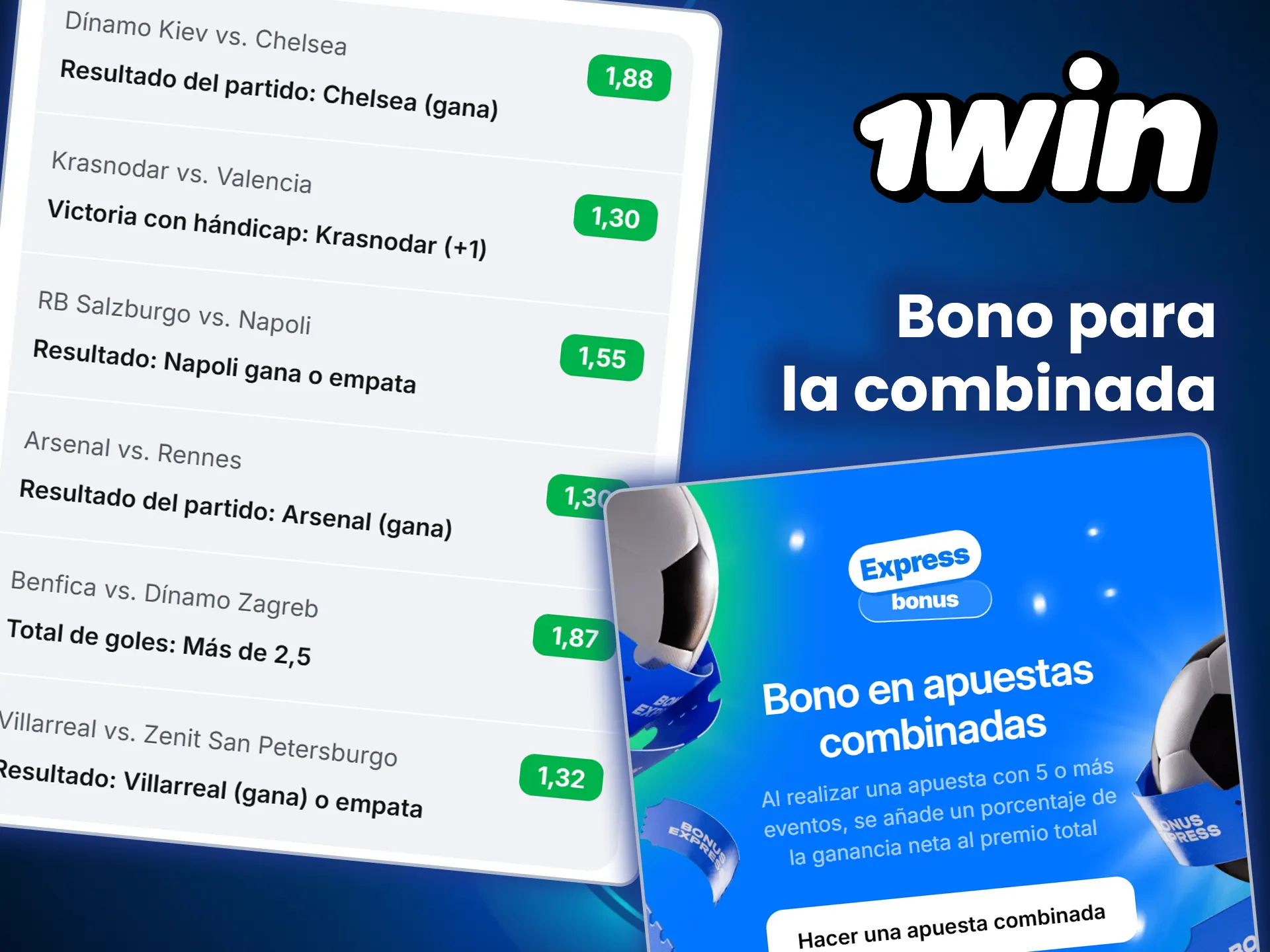 Activa el bono combinado de 1win y aumenta tus ganancias.