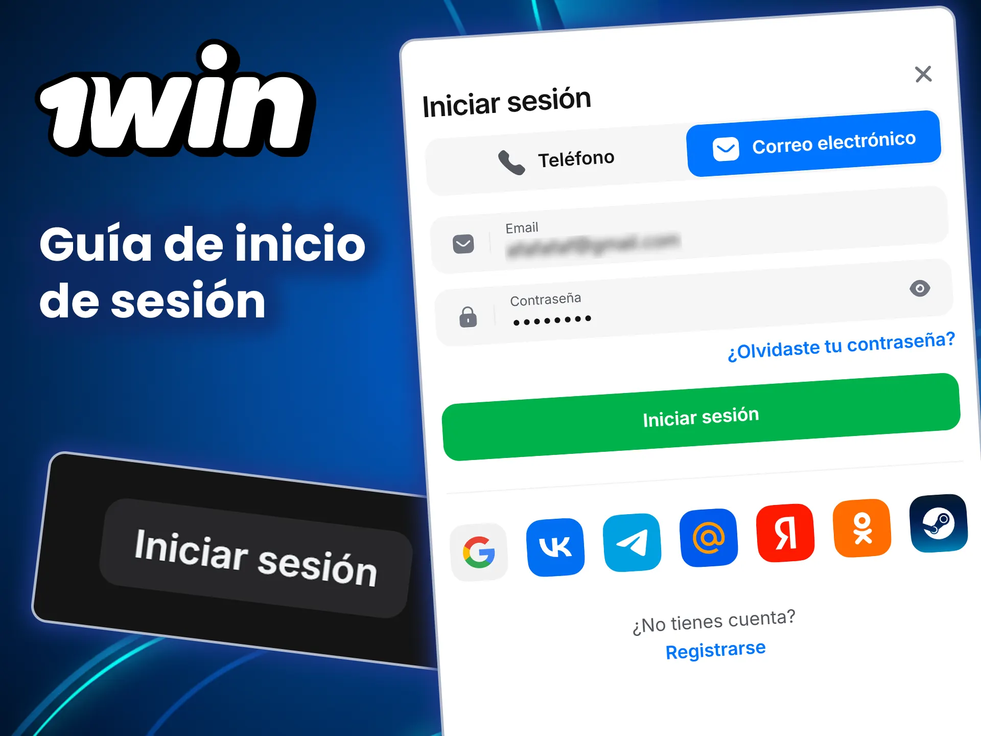Mira cómo iniciar sesión en tu cuenta 1win.