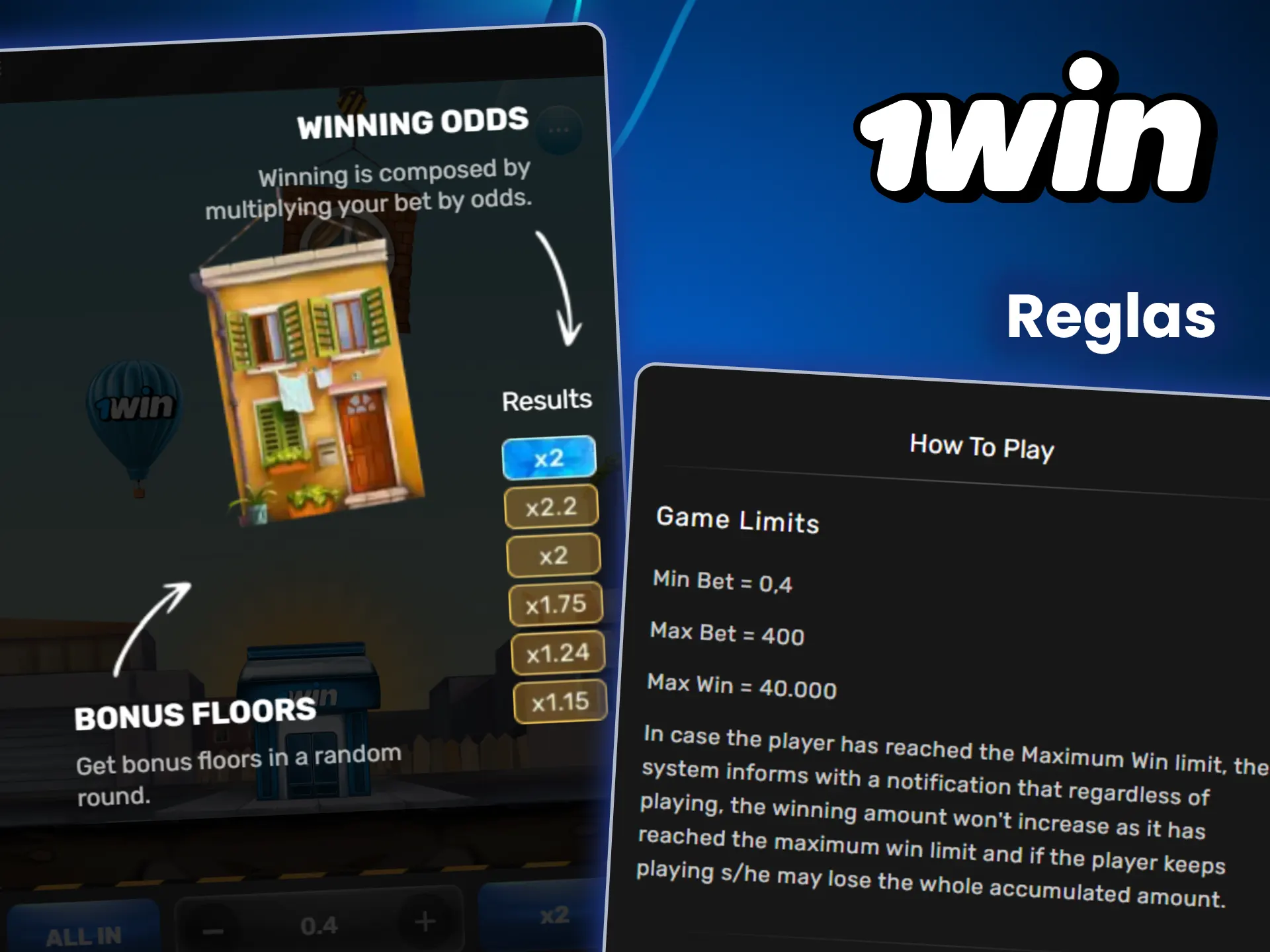 Familiarízate con las reglas del juego Tower Rush, que puedes encontrar en 1win.