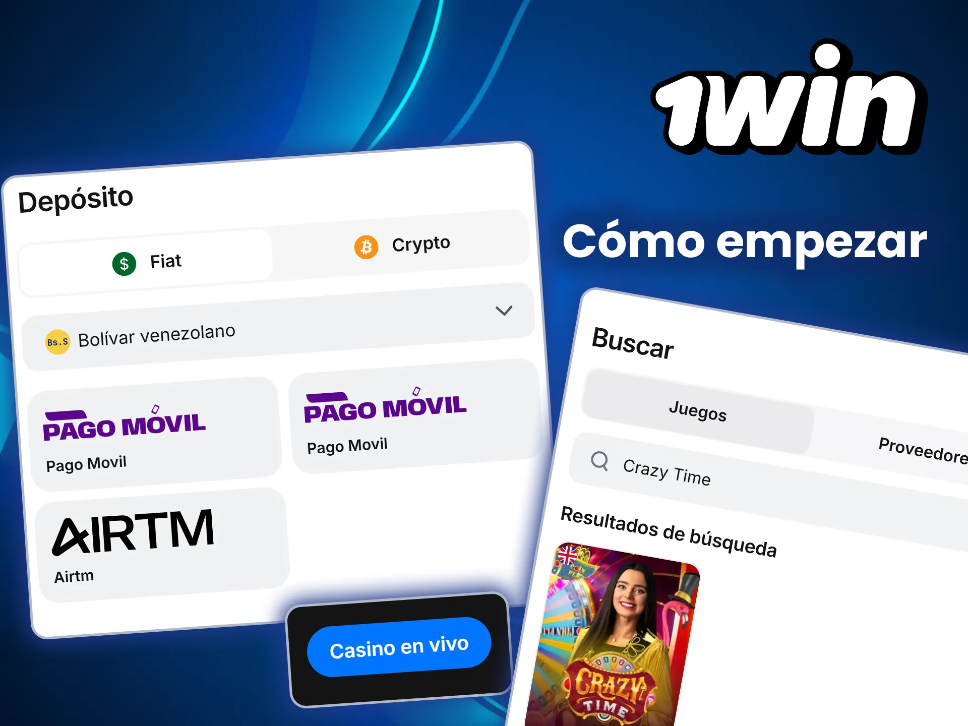 Descubre cómo empezar a jugar a Crazy Time con 1win.