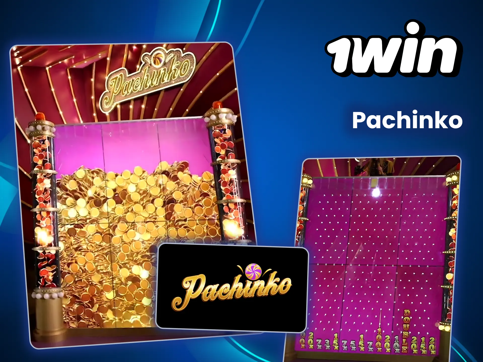 Apuesta por la ronda de bonificación Pachinko en Crazy Time en 1win.