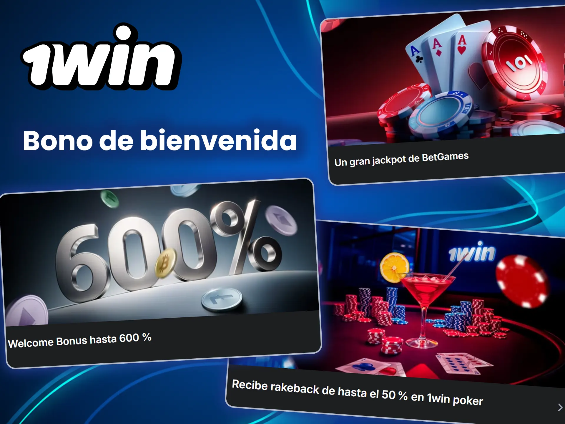 Consigue bonificaciones para jugar al póquer en 1win.