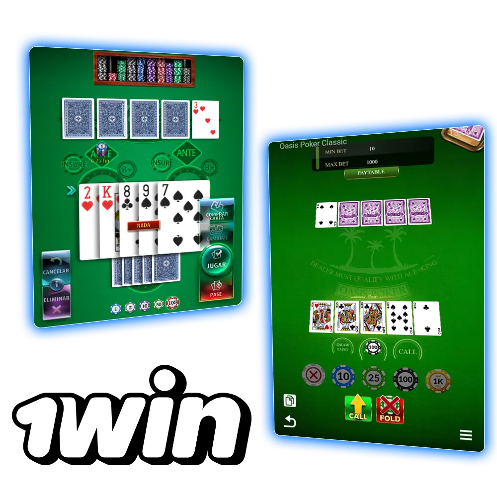 Descubre el mundo del póquer en 1win.