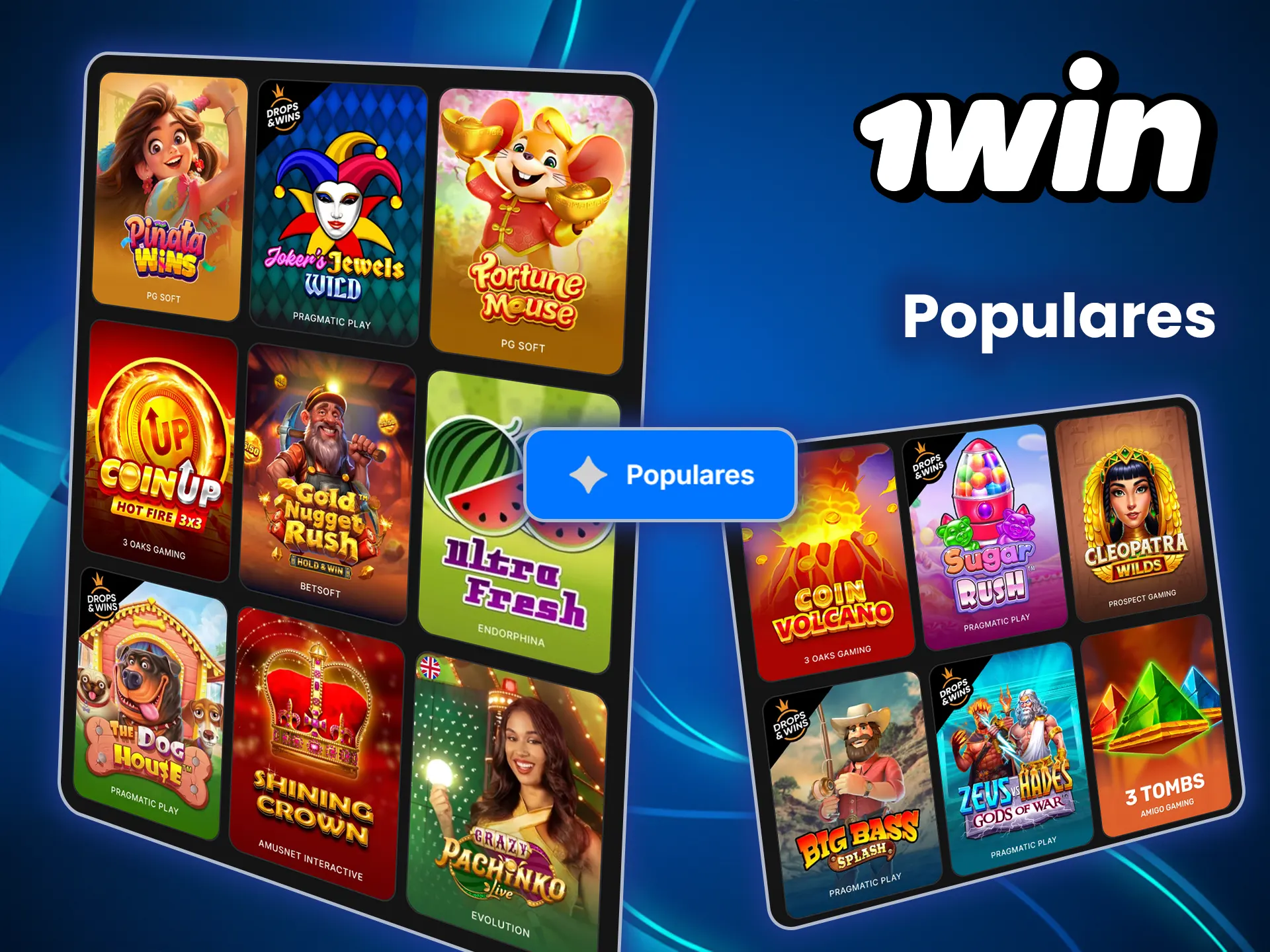 Prueba los juegos más populares en 1win.