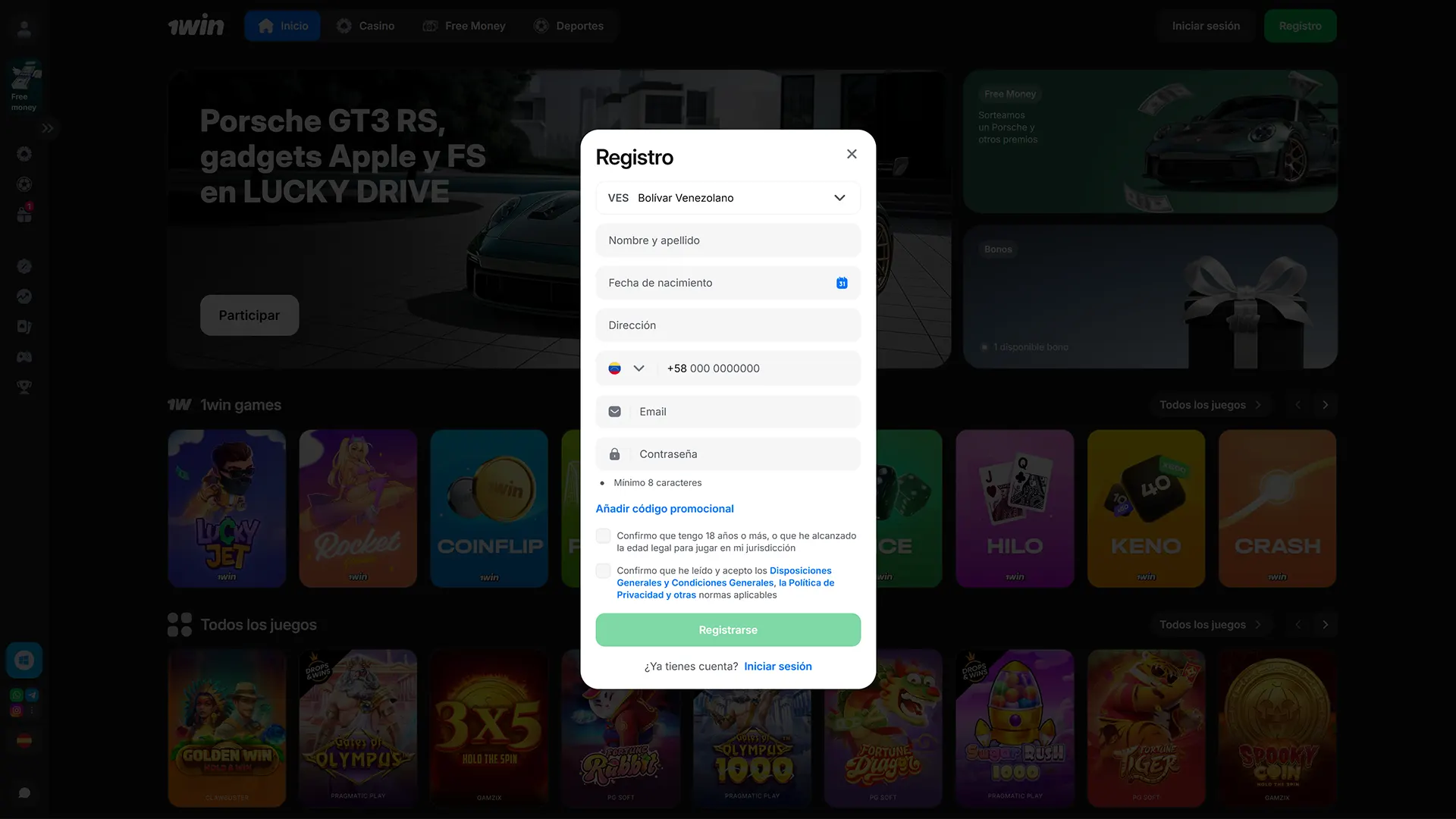 Regístrese en 1win oficial y tenga la oportunidad de ganar en los mejores juegos de casino.