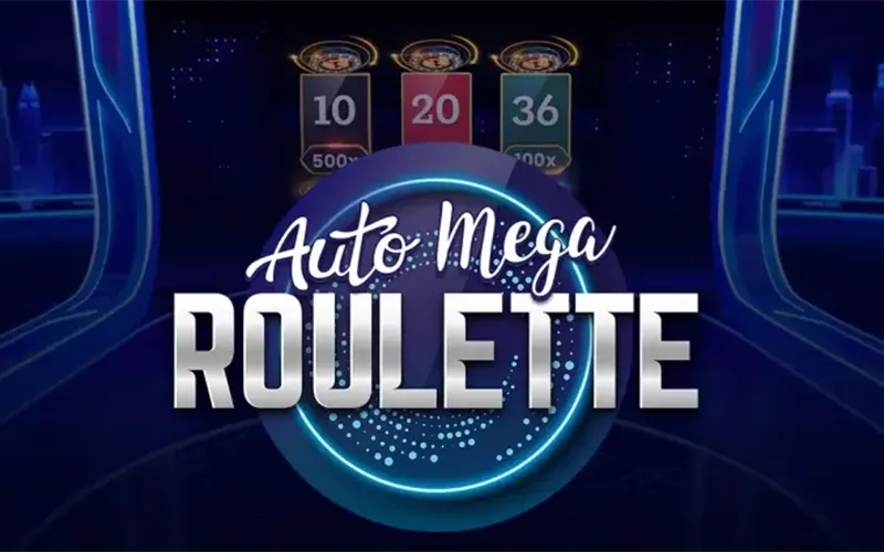 Juega a la ruleta Auto Mega Roulette del casino 1win website.