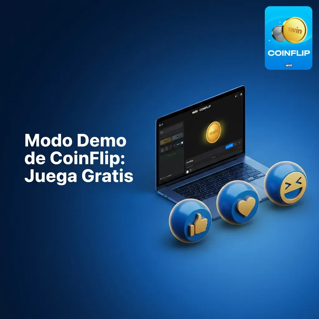 Interfaz del modo demo de CoinFlip mostrando créditos virtuales y opciones de apuesta para practicar gratis