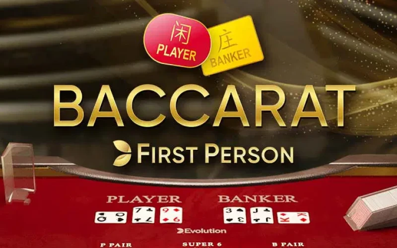 Juega al Baccarat de Evolution en el casino en vivo de 1win.